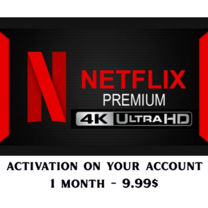 Netflix 4K UHD — активация на 1 месяц в вашем акка