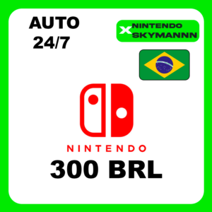 АВТО КАРТА ПОПОЛНЕНИЯ Nintendo eShop 300 BRL БРАЗИЛИЯ