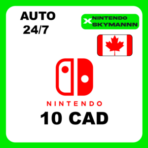 АВТО КАРТА ПОПОЛНЕНИЯ Nintendo eShop 10 CAD КАНАДА 24/7