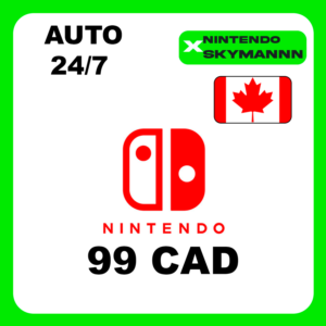 АВТО КАРТА ПОПОЛНЕНИЯ Nintendo eShop 99 CAD КАНАДА 24/7