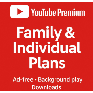 YOUTUBE PREMIUM (СЕМЕЙНЫЙ И ИНДИВИДУАЛЬНЫЙ)