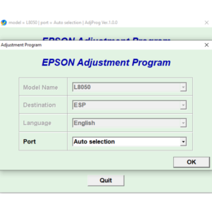Epson L8050 Adjustment Program