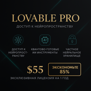 Lovable Pro 12 месяцев приватного аккаунта