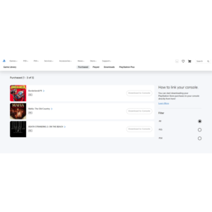 Аккаунт Playstation с полным доступом и 3 играми.