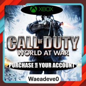 Call of Duty : World at War xbox Purchase on your acc