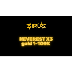 Wow Sirus Neverest x3, 1.000-100.000 Gold