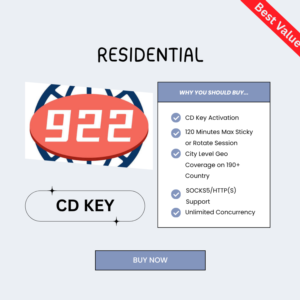 922 РЕЗИДЕНЦИАЛЬНЫЙ ПРОКСИ CD КЛЮЧ (ДОСТУПНЫ НЕСКОЛЬКО