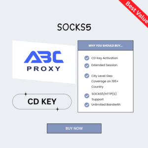 ABCProxy SOCKS5 CD KEY (ДОСТУПНЫ НЕСКОЛЬКО ВАРИАНТОВ)