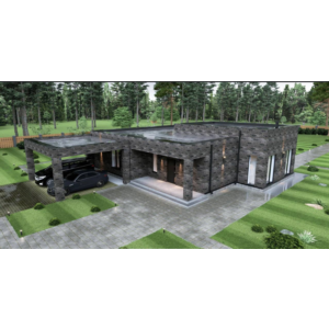 Проект дома с прямой (плоской) крышей 164м2