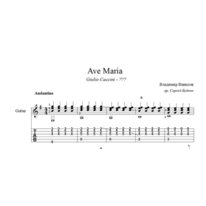 Ave Maria (В. Вавилов) ноты для гитары