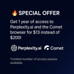 Годовой доступ к Perplexity.ai Pro и браузеру Comet