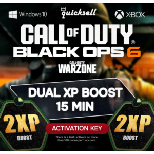 15 MIN DOUBLE XP + 15 MIN WEAPON XP COD BLACK OPS 7/6