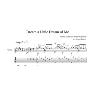 Dream a Little Dream of Me - ноты для гитары