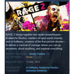 RAGE 2 Deluxe (Steam Key RU)
