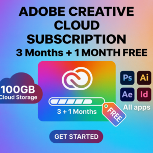 Adobe Creative Cloud 3 месяца + 1 бесплатно