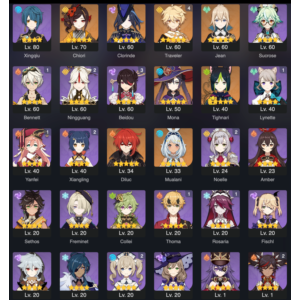 GENSHIN IMPACT | 45 AR | 30 ПЕРСОНАЖЕЙ | 7 ЛЕГЕНДАРНЫХ