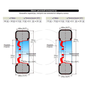 Скрипт шинно-дисковый калькулятор