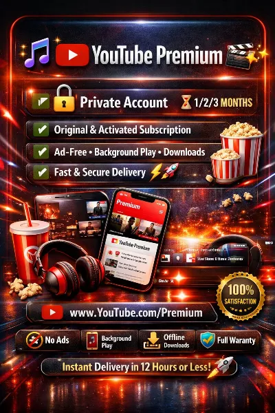 🎵 YouTube Premium 🎬✨ 🔒 Private Account | ⏳ 1 Month 💎 | 🛡️ Warranty Instant 🚀💯