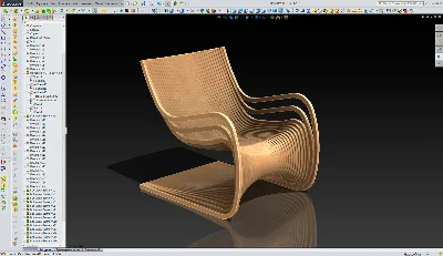 Lesson №72. Furniture SolidWorks. Armchair curved TYPE-