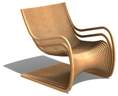 Lesson №72. Furniture SolidWorks. Armchair curved TYPE-
