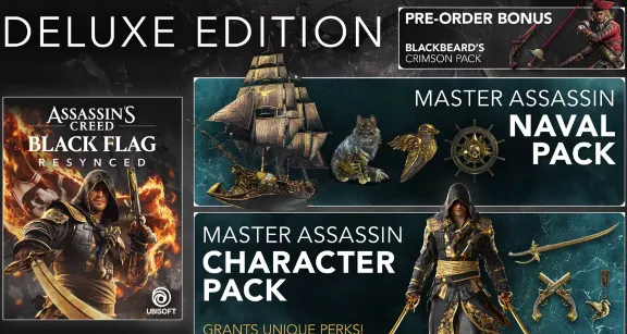 Assassin&acute;s Creed Black Flag Resynced Deluxe+DLC+БЕЗ ОЧЕРЕДИ-Steam акаунт