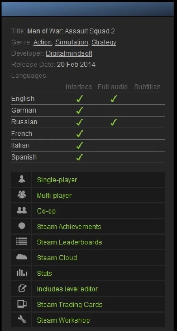 Men of War Assault Squad 2 Steam Gift - Region Free