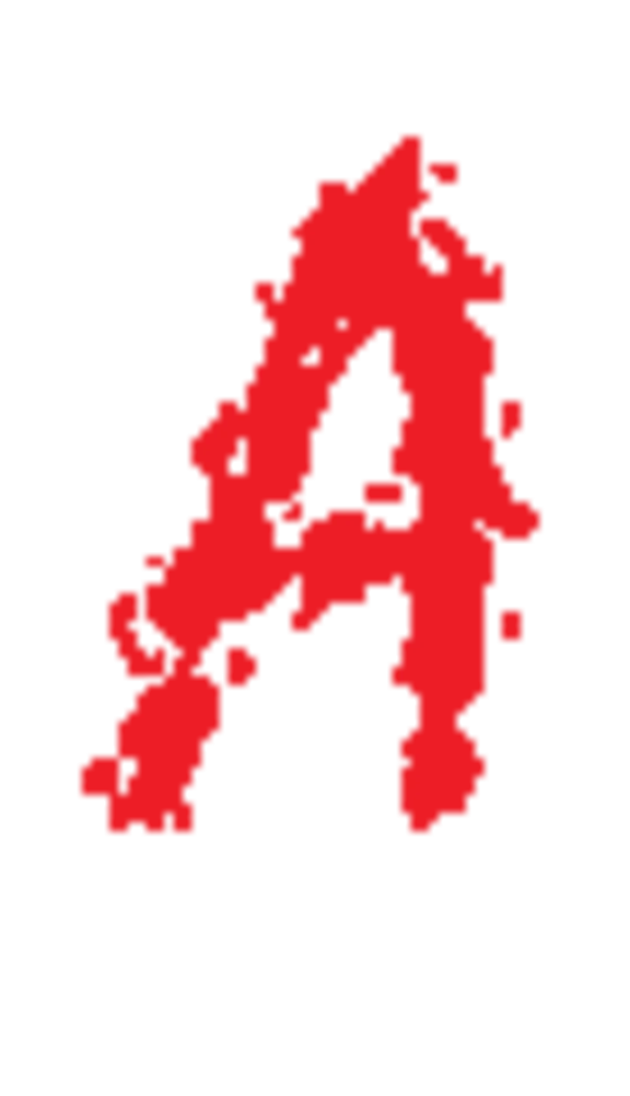 Animated fiery letters of the Russian alphabet