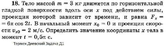 Решение задачи Д1 Вариант 18 Диевский В.А. Малышева ИА