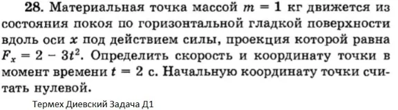 Решение задачи Д1 Вариант 28 Диевский В.А. Малышева ИА