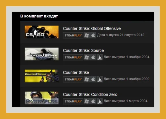 Counter-Strike Complete (CS:GO+CS1.6+CSS)/Steam Gift