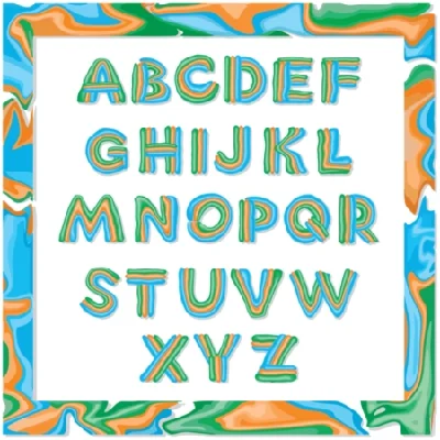 Vector decorative font letter from plasticine