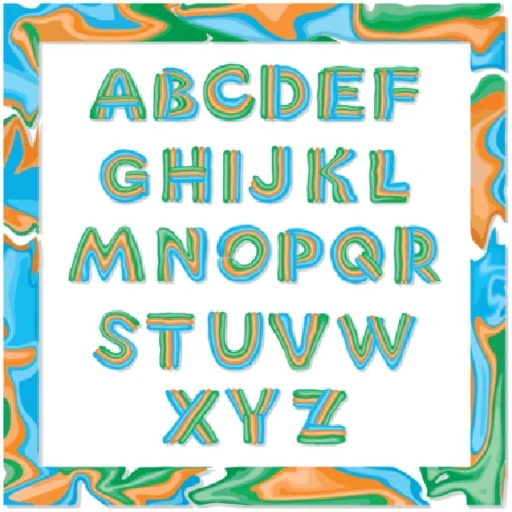 Vector decorative font letter from plasticine