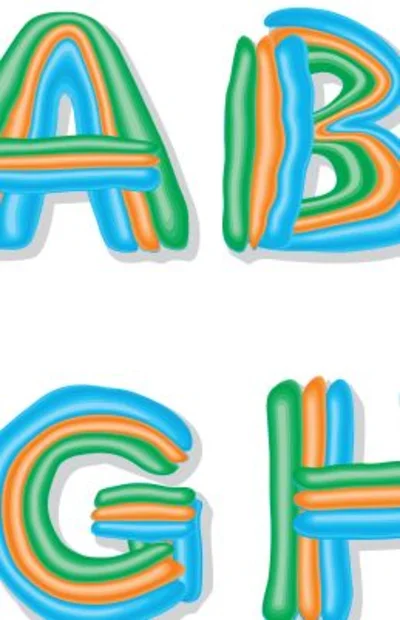 Vector decorative font letter from plasticine