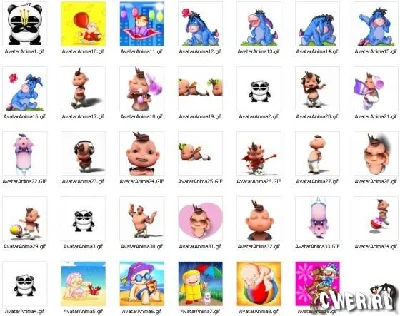 27 animated avatars sized 100x120 and 128x128