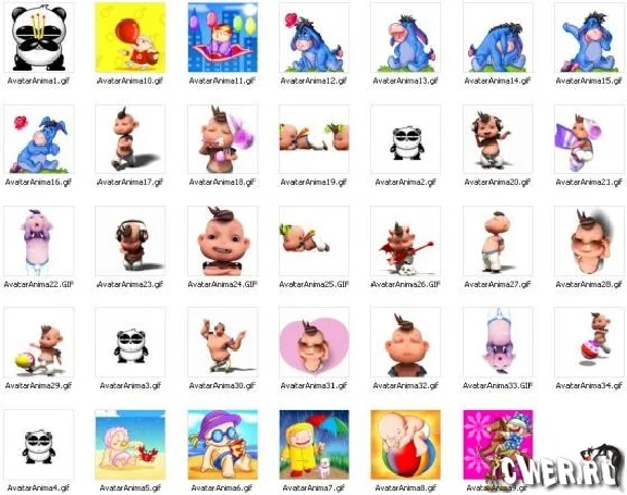 27 animated avatars sized 100x120 and 128x128
