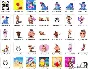 27 animated avatars sized 100x120 and 128x128