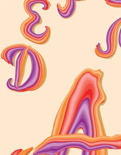 Decorative letters of the Latin alphabet from the paint