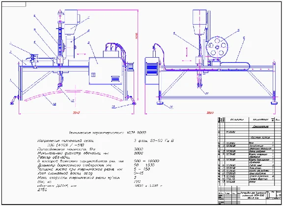 Drawing MWM-1000 systems for cutting holes