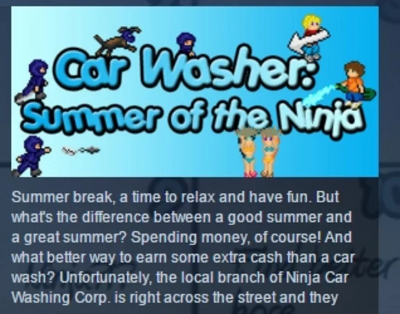 Car Washer: Summer of the Ninja STEAM KEY GLOBAL ROW