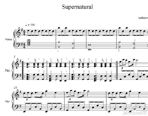 SuperNatural ноты для фортепиано