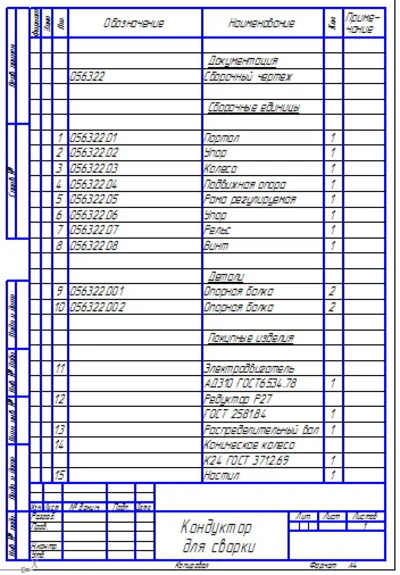 Drawing of for the conductor assembly and welding beams