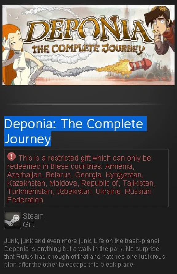 Deponia: The Complete Journey (Steam Gift/RU CIS)