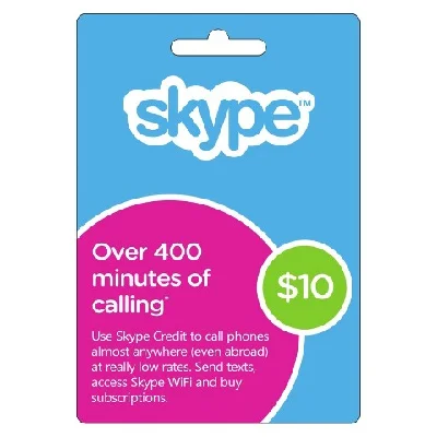 Skype $10 USD Original Codes - Voucher Redeem
