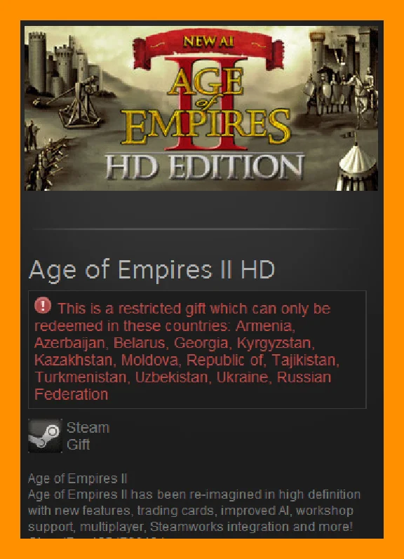 Age of Empires 2 II HD (Steam Gift / RU CIS)