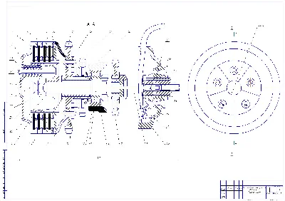 Drawing of the Clutch of the motorcycle IZH Jupiter-5