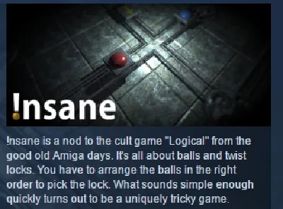 Insane !nsane  STEAM KEY REGION FREE GLOBAL