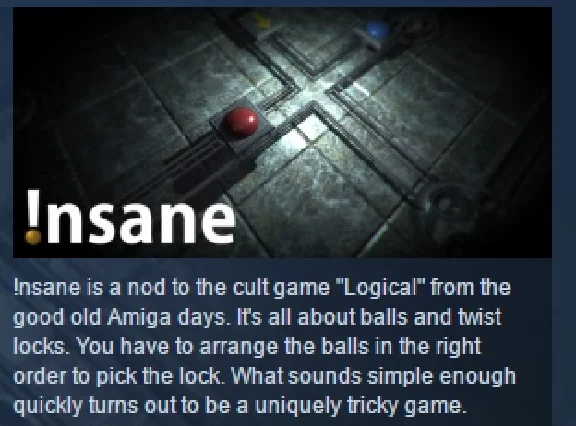 Insane !nsane  STEAM KEY REGION FREE GLOBAL