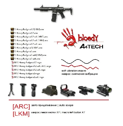 Warface 16 Bloody X7 macros AAC Honey badger