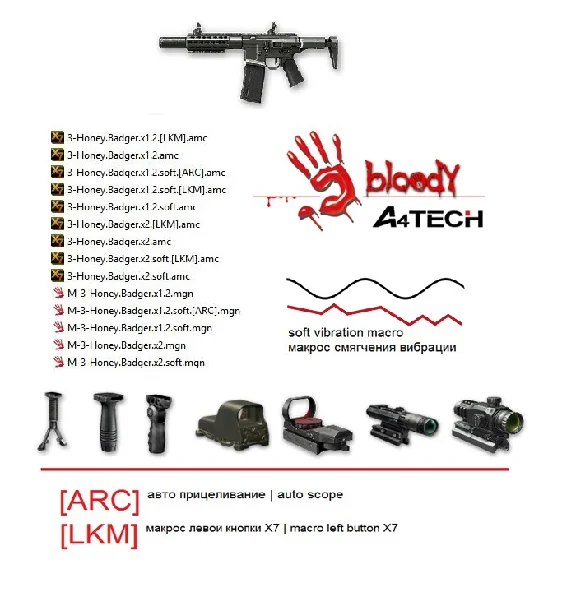 Warface 16 Bloody X7 macros AAC Honey badger