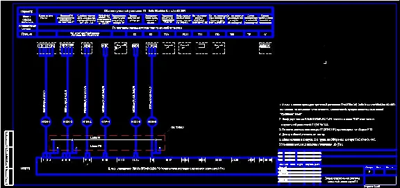 Connection of system of forced ventilation
